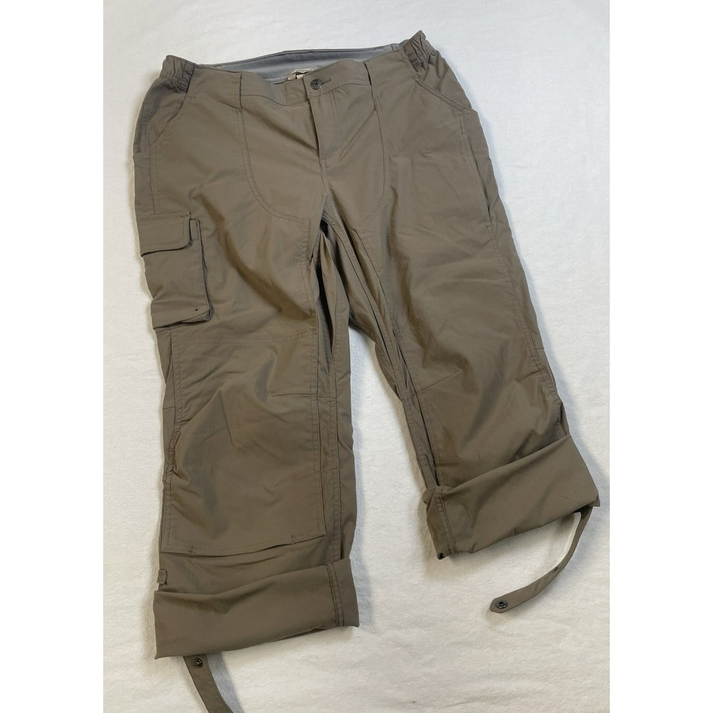 Duluth Trading Carpenter Pants 14x31" Curvesetter Elastic Waistband Cargo Khaki - Picture 11 of 16